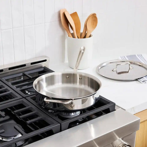 D5 Polished 5-ply Bonded Cookware, Sauté Pan, 5 quart