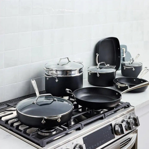 Essentials Hard Anodized Nonstick Cookware Set, 13-piece