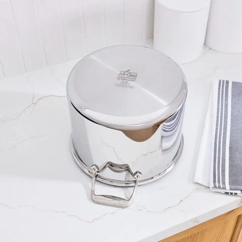 D5 Stainless Polished 5-ply Bonded Cookware, Stockpot with lid, 12 quart