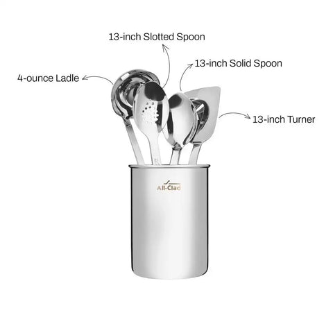 Professional Stainless Steel Kitchen Tool Set, 5 piece