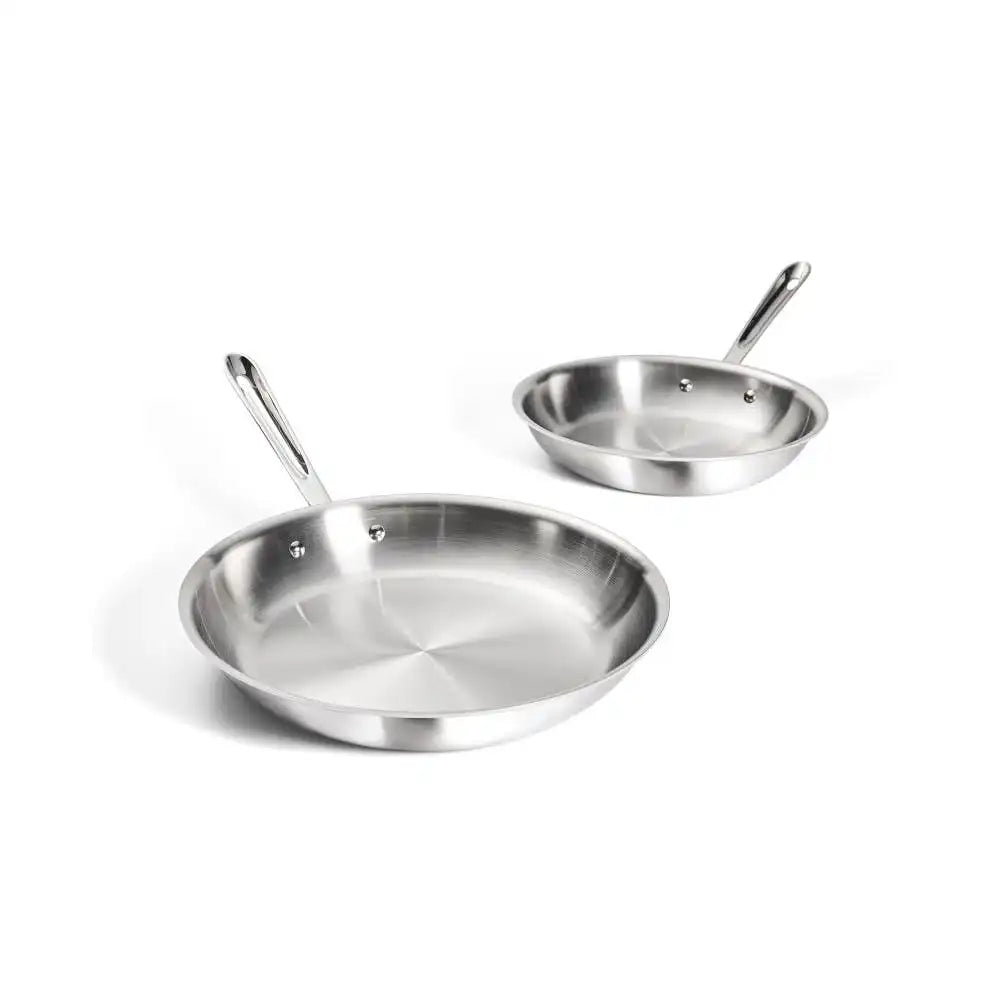 D3 Stainless 3-ply Bonded Cookware Set, 2 piece Fry Pan Set, 10 &amp; 12 inch