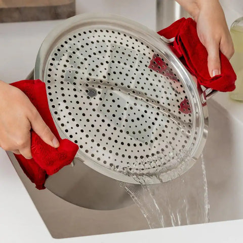 Stainless Steel Accessory; Strain &amp; Splatter Guard; 10.5 inches