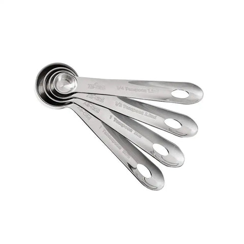 Stainless Steel Measuring Cups &amp; Spoons Set, 8 Piece