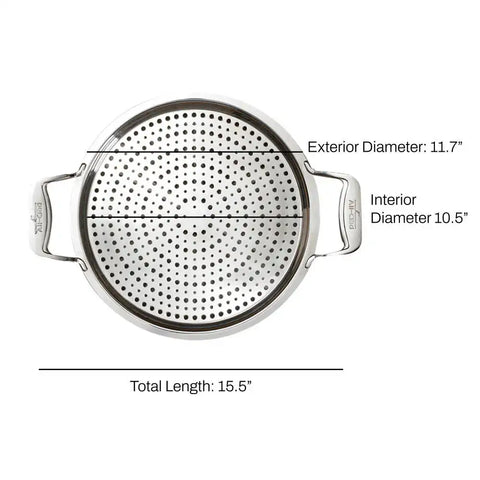 Stainless Steel Accessory; Strain &amp; Splatter Guard; 10.5 inches