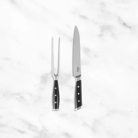 Forged Knives Carving Set; 8 inch Knife &amp; 6 inch Fork