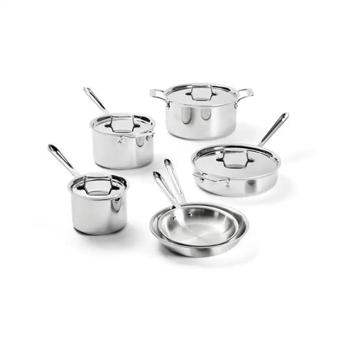 D5 Stainless Polished 5-ply Bonded Cookware Set, 10 piece Set