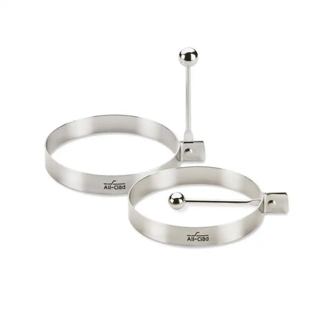 Outdoor Accessories, Stainless Steel 4 inch Egg Ring Set, 2 Piece