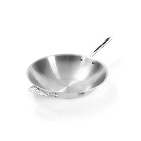 D5 Stainless Polished 5-ply Bonded Cookware, Wok, 14 inch