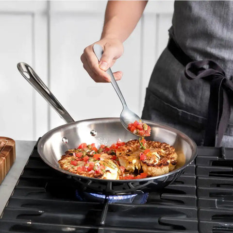 D3 Stainless 3-ply Bonded Cookware Set with 3-Qt Saucepan, 10 piece Set