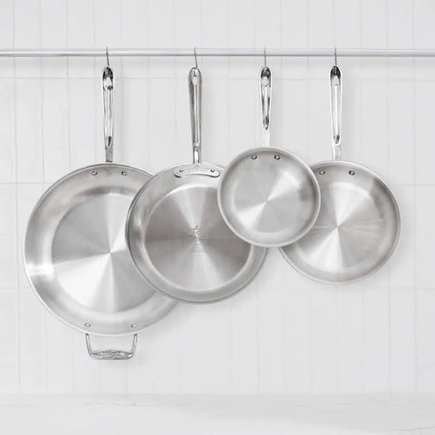 D5 Stainless Brushed 5-ply Bonded Cookware, Fry Pan with Lid, 14 inch