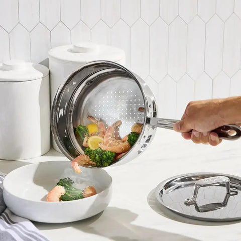 Specialty Cookware, Stainless Steel Universal Steamer Insert, 3 quart