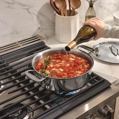 D3 Stainless 3-ply Bonded Cookware, Casserole with Lid, 5 quart