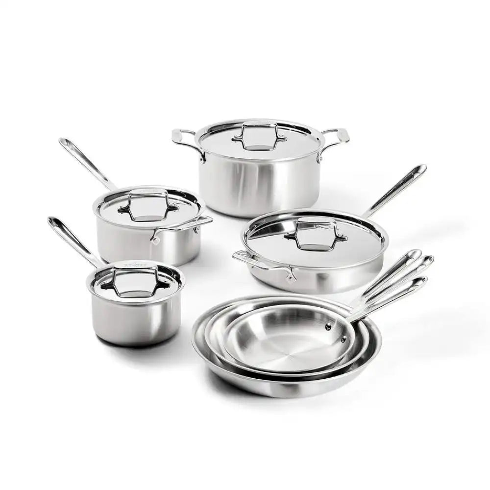D5 Stainless Brushed 5-ply Bonded Cookware Set, 11 piece Set