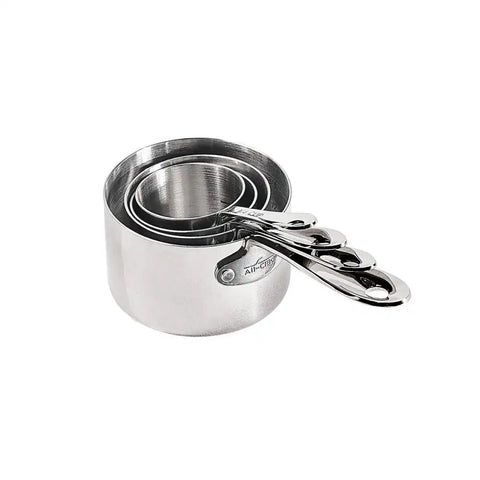 Stainless Steel Measuring Cups &amp; Spoons Set, 8 Piece
