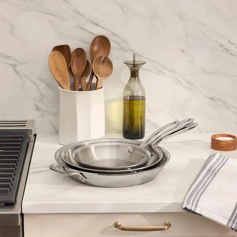 D3® Stainless Everyday 3-ply Bonded Cookware, 3 Piece Set