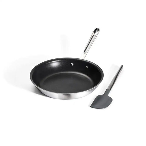 D3 Pro Nonstick 3-ply Bonded Cookware, 10 inch Fry Pan and Spatula