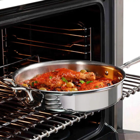 D3 Stainless 3-ply Bonded Cookware, Saute Pan with lid, 6 quart